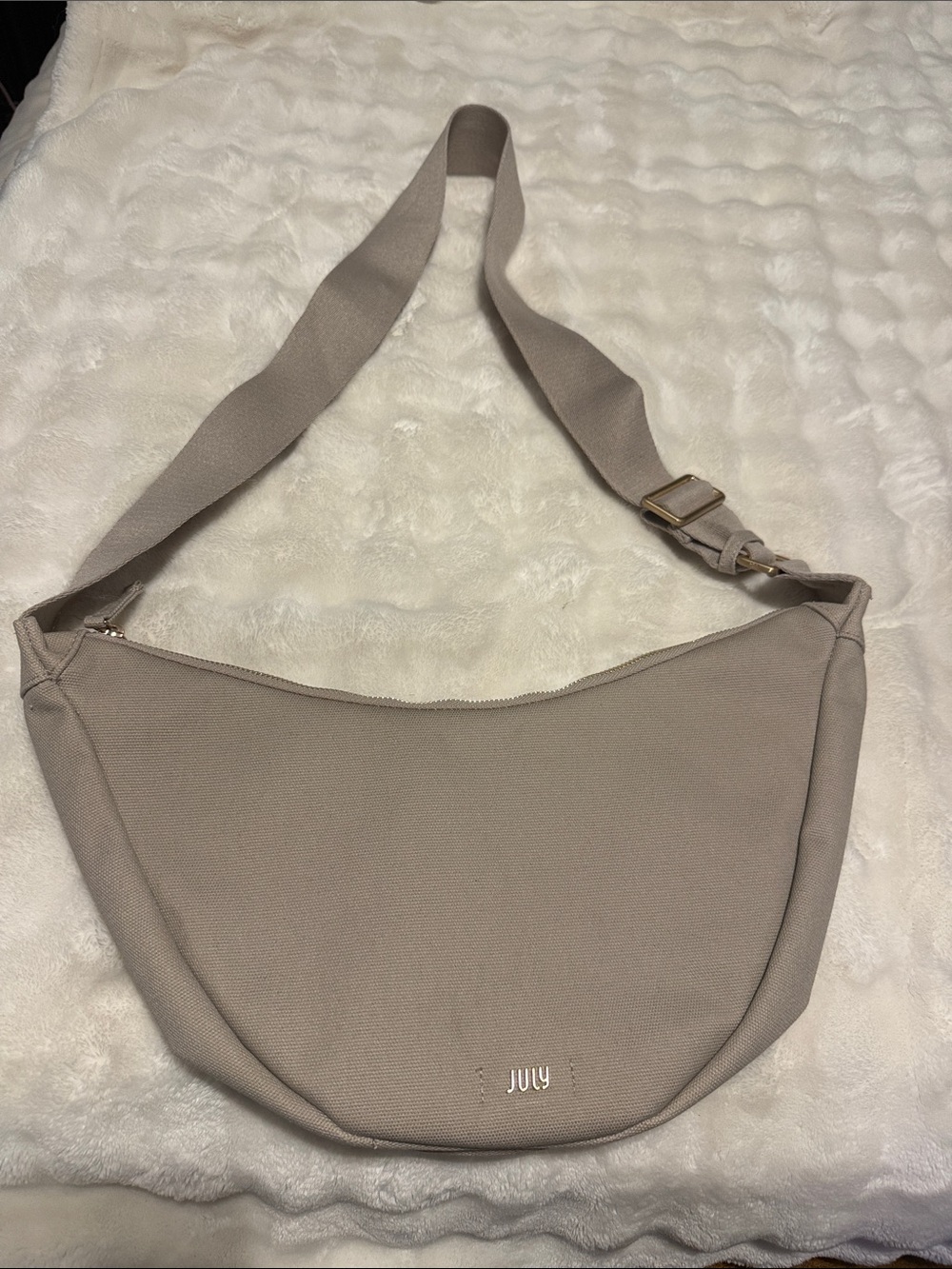 NWOT July Taupe Crossbody Sling Bag with Adjustable Strap - Picture 1 of 3